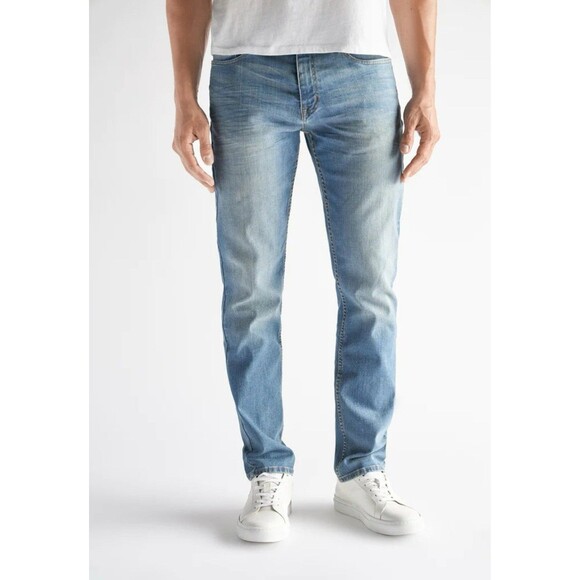 Devil Dog Athletic Fit Stretch Jeans Mens Denim Medium Wash Faded Size 36x32 NEW - Picture 1 of 15